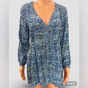 Polyester mini dress, Zara animal print V-neck dress